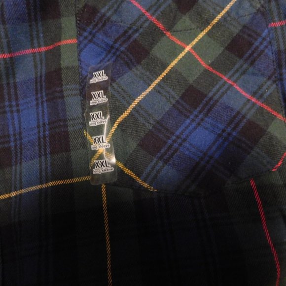 Flannel tartan plaid button down NWT - Picture 5 of 8